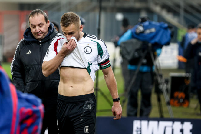 Kibice na meczu Piast Gliwice - Legia Warszawa