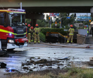 Autobus miejski wjechał w przejście podziemne przy Dworcu Zachodnim