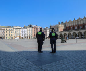 Policja i wojsko na ulicach Krakowa