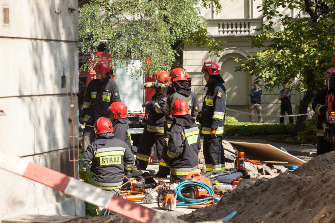 Akcja ratunkowa na terenie Uniwersytetu Warszawskiego