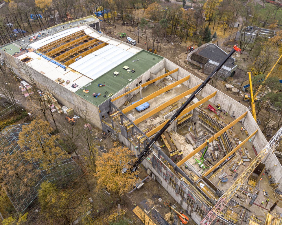 Praca nad budową Orientarium wre