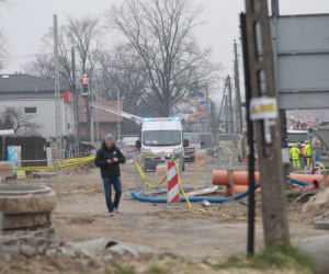 Koparka uszkodziła rurę z gazem