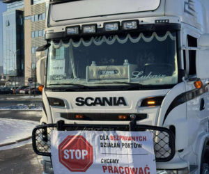 Protest przewoźników na obwodnicy Trójmiasta