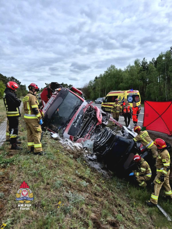 Tragiczny wypadek na DK nr 91 w Brzozie pod Toruniem