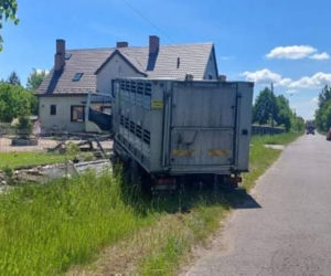 Wypadek ciężarówki w gminie Wręczyca Wielka