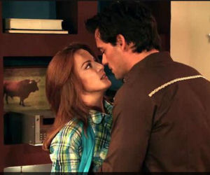 Nieposkromiona miłość (Amor bravio). Camila (Silvia Navarro), Daniel (Cristian de la Fuente)