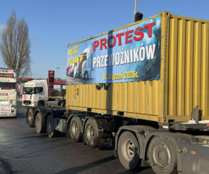 Protest przewoźników na obwodnicy Trójmiasta