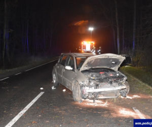 Na drodze wojewódzkiej nr 544 w miejscowości Gródki w gminie Płośnica doszło do zdarzenia drogowego
