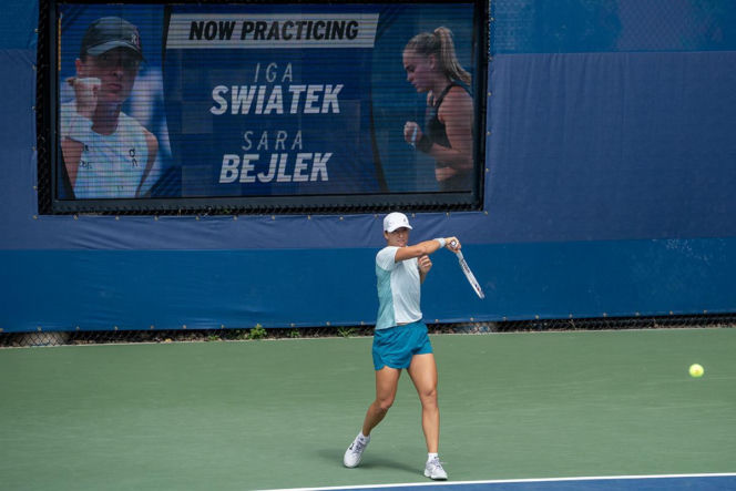 Trening Igi Świątek na US Open
