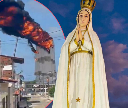 Spłonęła wielka figura Matki Boskiej Fatimskiej! Tuż przed uroczystością