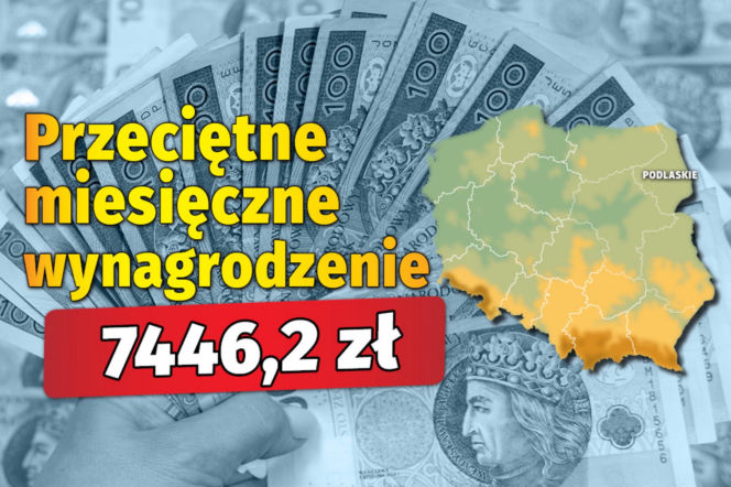 Przeciętne wynagrodzenie  w województwach  w 2024 roku
