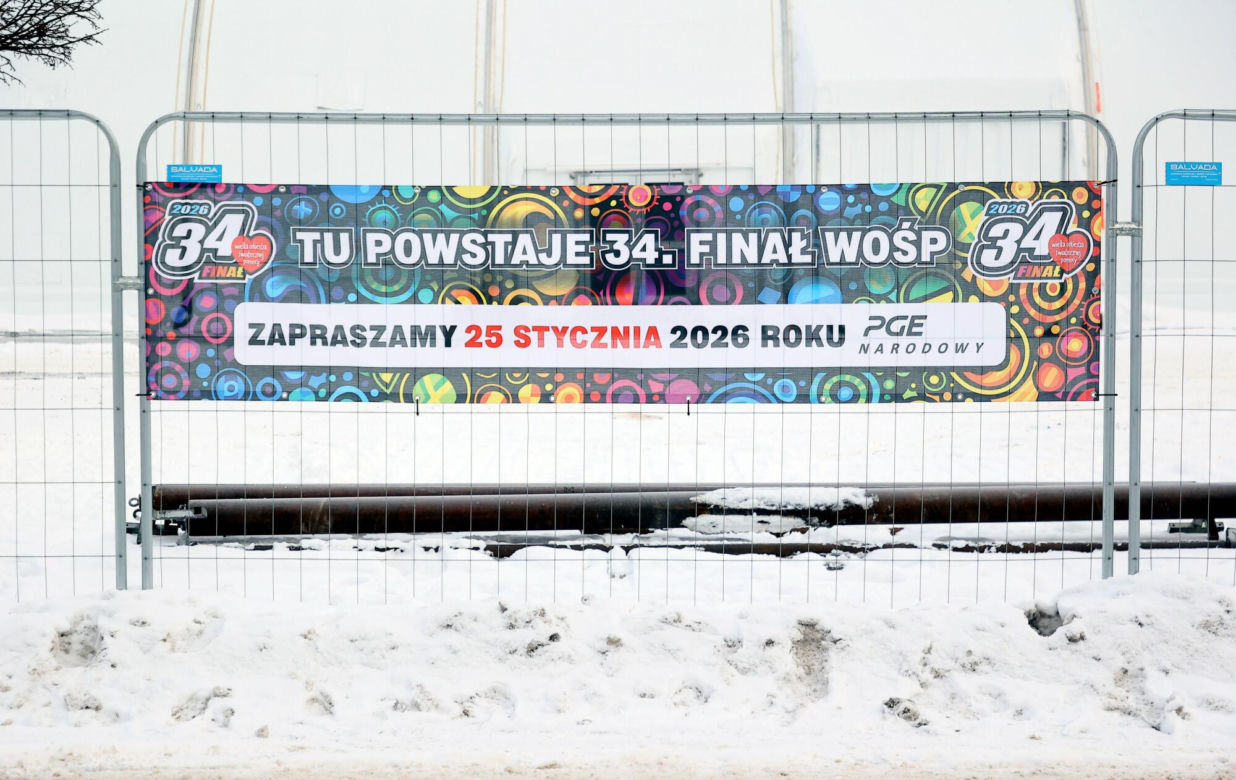 Budowa sceny i zaplecza finału WOŚP 2026 w Warszawie
