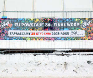 Budowa sceny i zaplecza finału WOŚP 2026 w Warszawie