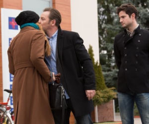Na dobre i na złe odc. 553. Wiktoria Consalida (Katarzyna Dąbrowska), Tomasz Rzepecki (Ireneusz Czop), Adam Krajewski (Grzegorz Daukszewicz)