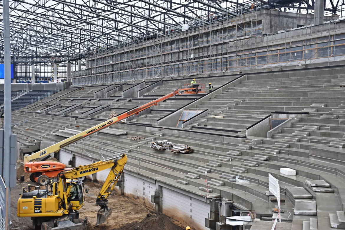 Budowa stadionu w Szczecinie - listopad 2021