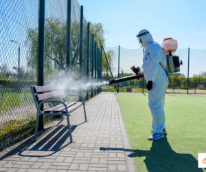 Bełchatów: Dezynfekcja obiektów sportowych. Siłownie, boiska wszysto spryskano dezynfekatorem 