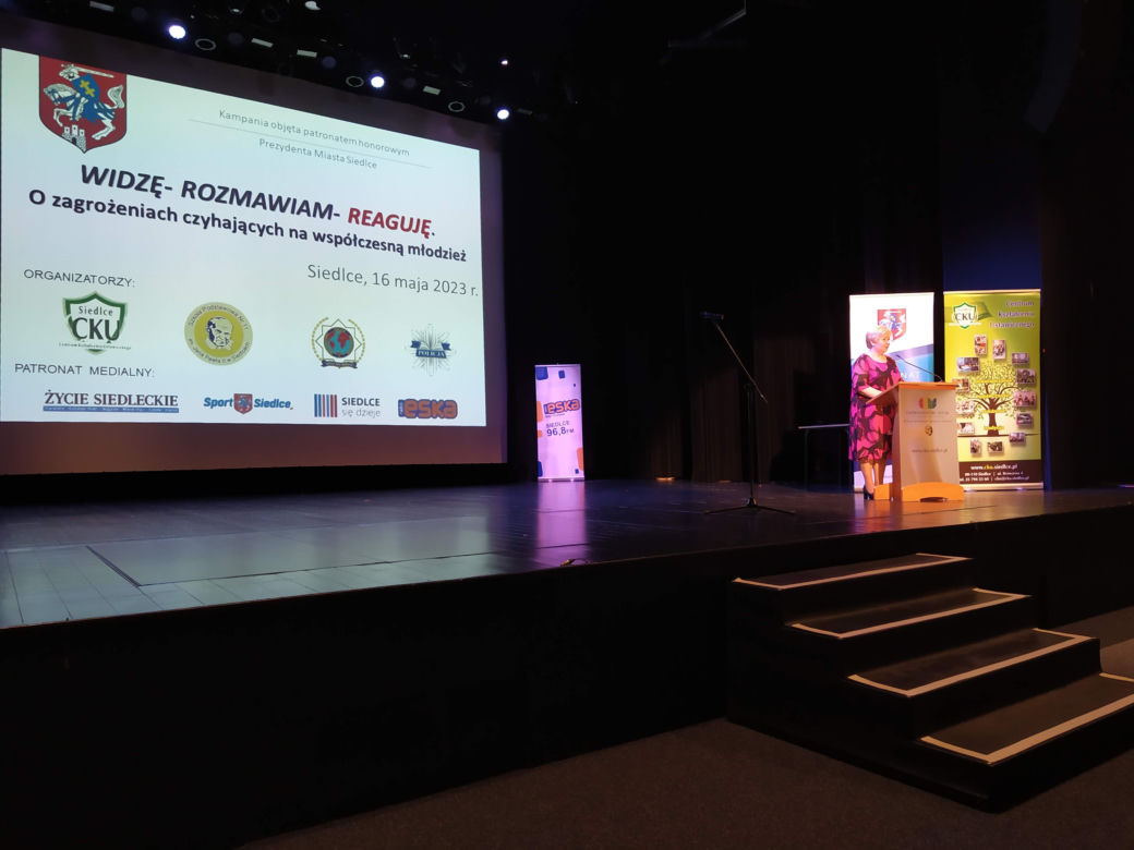 Po raz pierwszy w podsumowaniu kampanii Widzę-Rozmawiam-Reaguję wzięła aktywny udział siedlecka młodzież