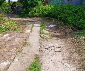 Mur między osiedlami w Szczecinie