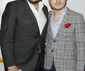 Jakub Gąsowski, Piotr Gąsowski na premierze filmu 7 uczuć