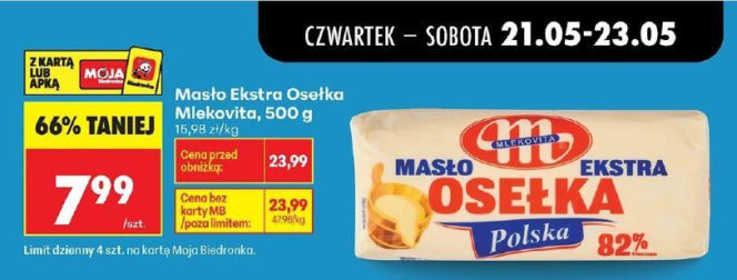 promocja na osełkę w Biedronce