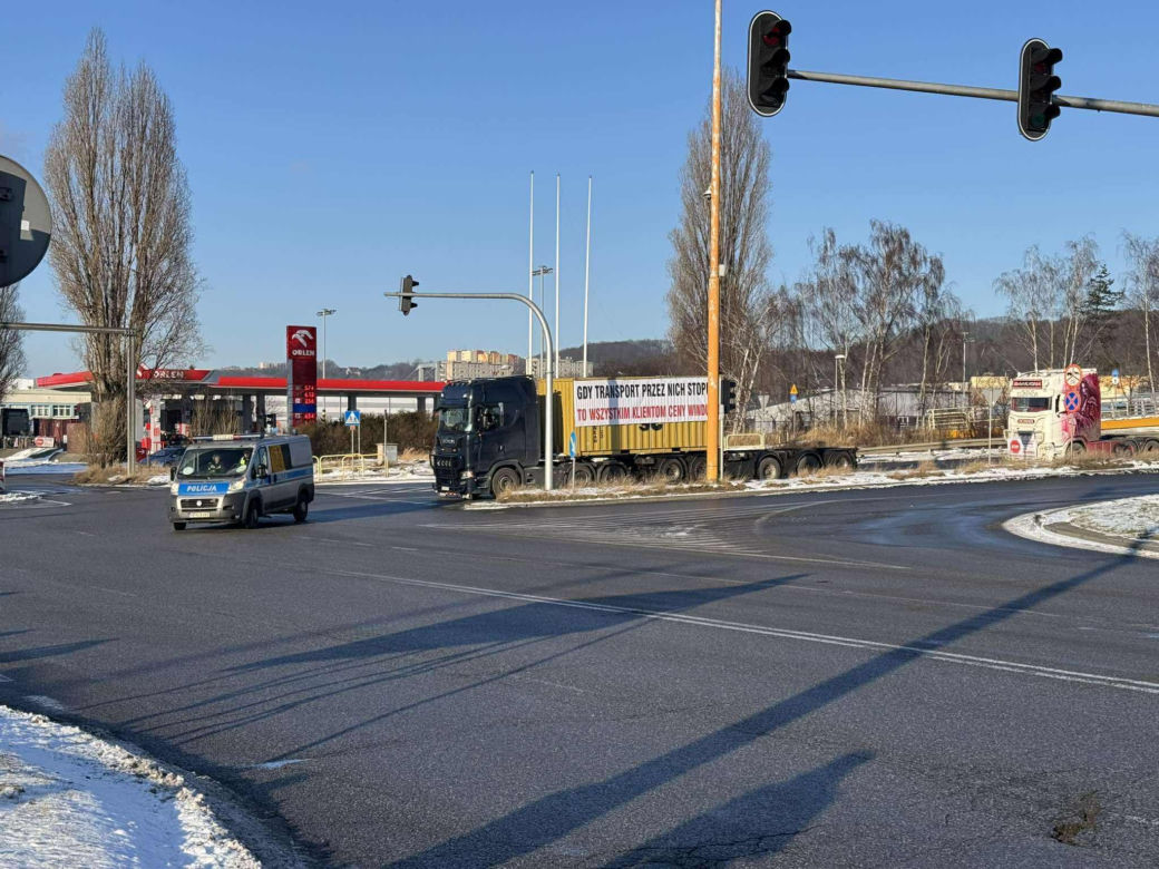 Protest przewoźników w Trójmieście