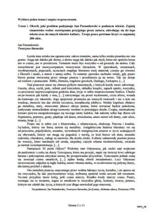 Matura 2016 język polski rozszerzony