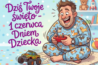 Zabawna kartki na Dzień Dziecka dla dorosłych