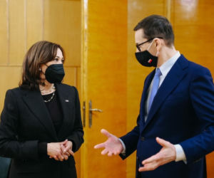 Kamala Harris i Mateusz Morawiecki