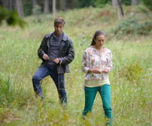 Cisza nad rozlewiskiem. Piotr (Aleksy Komorowski), Paula (Anna Czartoryska)