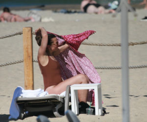 Katarzyna Herman na plaży