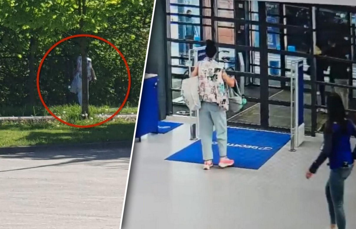 Ukradła i schowała się przed policją za drzewem