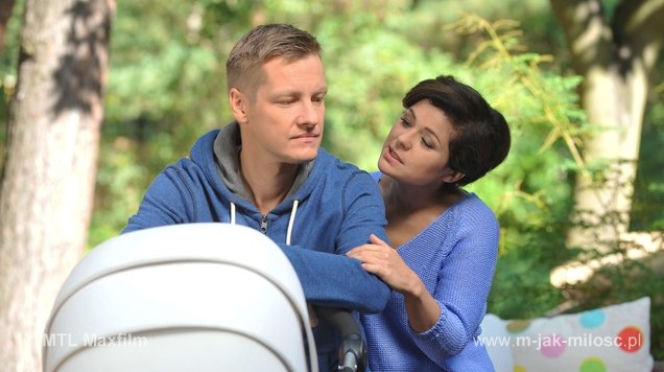 M jak miłość odc. 1099. Piotrek (Marcin Mroczek), Kinga (Katarzyna Cichopek)