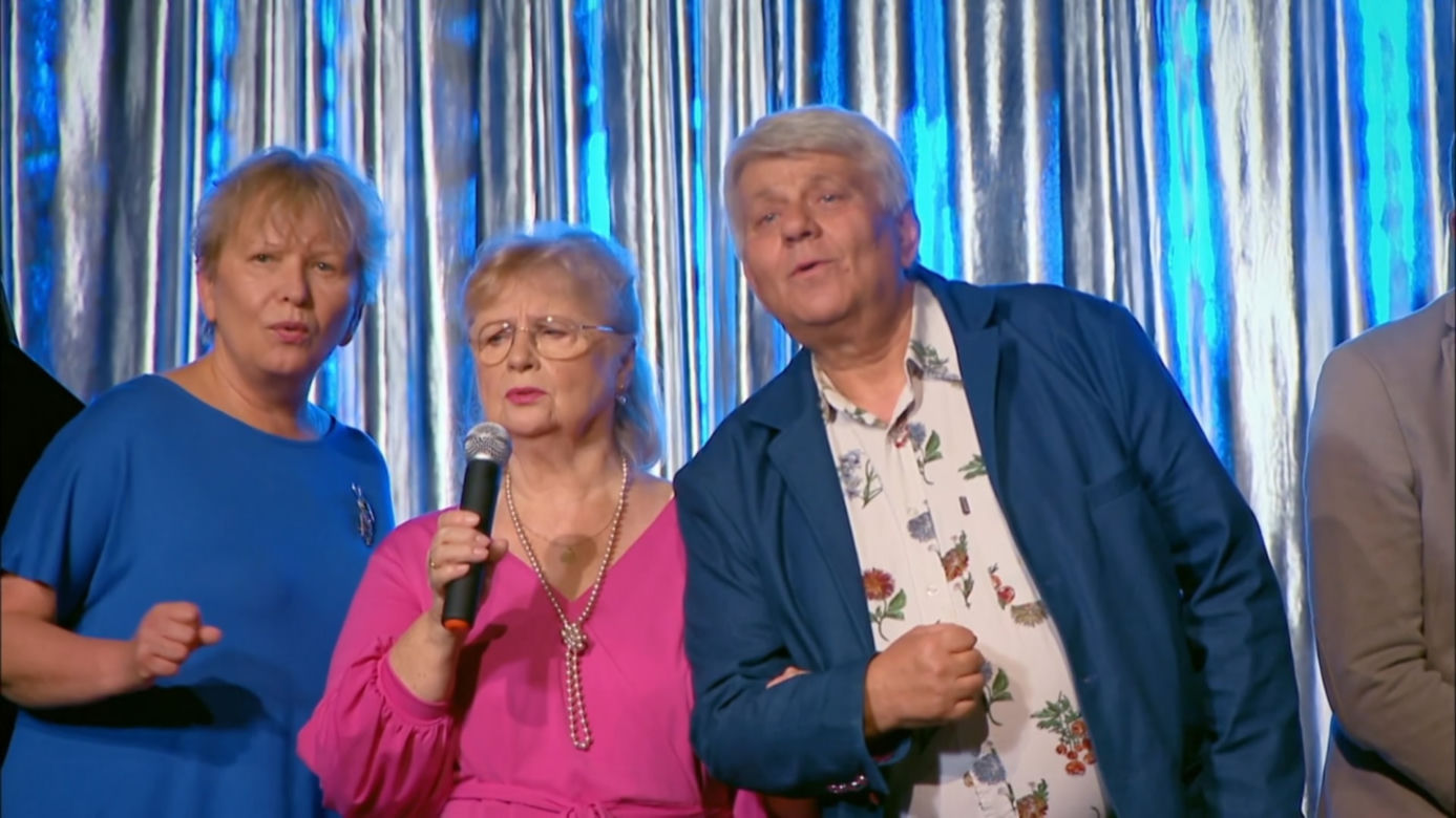 Barwy szczęścia odc. 2717: Tomasz (śp. Kazimierz Mazur), Amelia (Stanisława Celińska), Basia (Sławomira Łozińska)