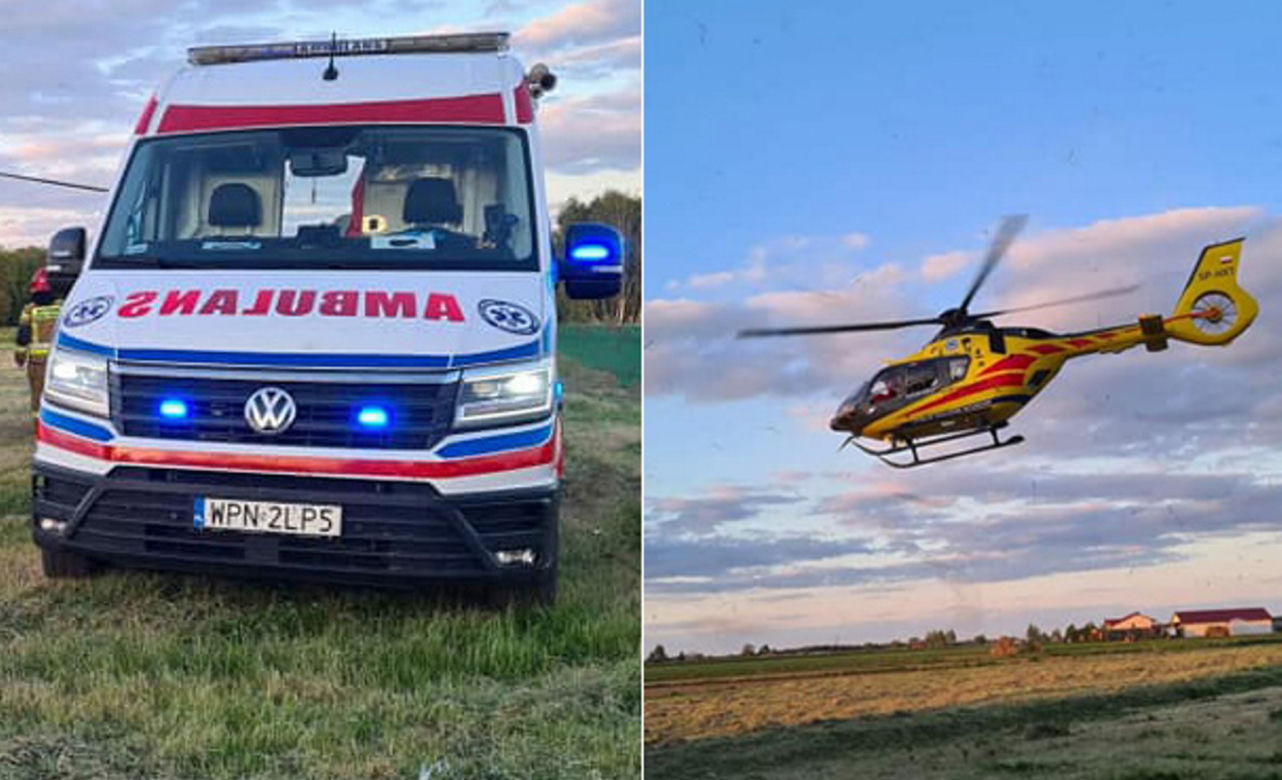 Sprzed domu zabrał ją śmigłowiec! 16-latka rozbiła się quadem na rodzinnej posesji pod Płońskiem [ZDJĘCIA]. 