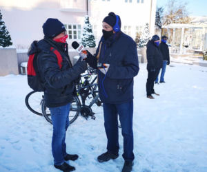 Biegacze i rowerzyści w 3 Rajdzie Przeciw Nienawiści. Nie powstrzymało ich -18 stopni!
