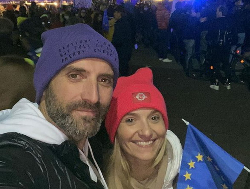Celebryci na manifestacji w Warszawie