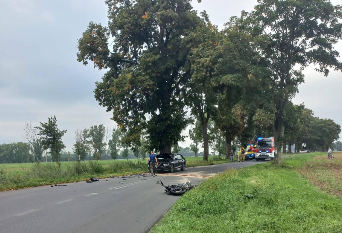 Wypadek motocyklisty w Turwi
