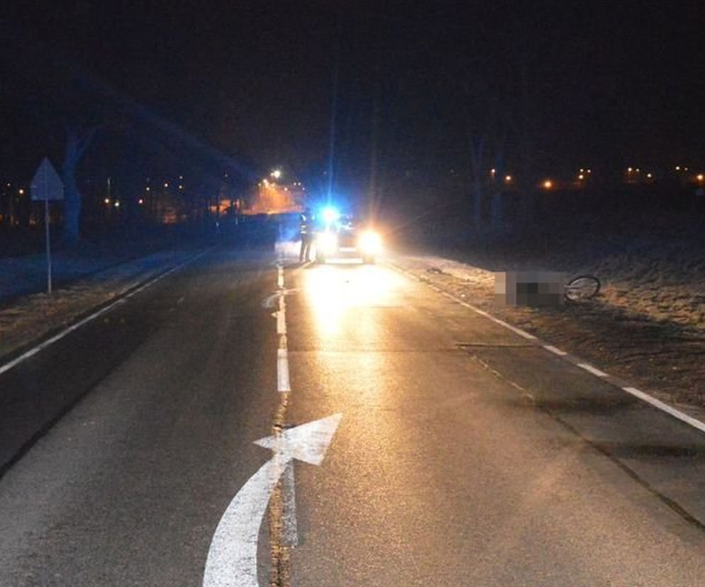 Rowerzysta zginął w środku nocy. Sprawca uciekł! Tragedia na DK48 w Moszczance