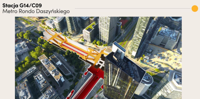 Wstępne schematy wybranych stacji 4. linii metra w Warszawie