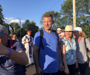 Tomasz Adamek z żoną na pielgrzymce