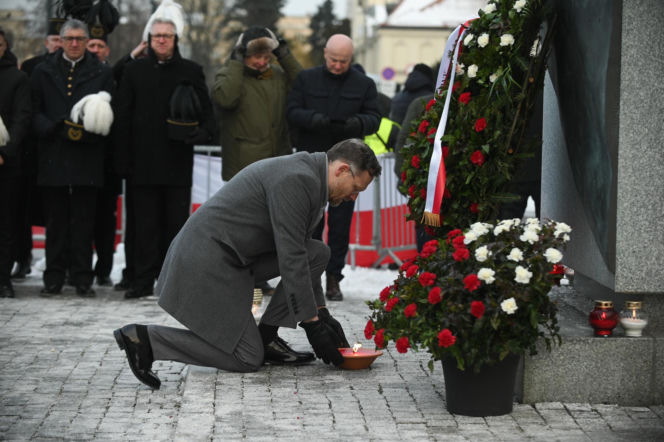 Jarosław Kaczyński na obchodach miesięcznicy smoleńskiej