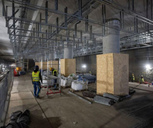 Budowa trzech nowych stacji metra linii M2 (marzec 2026)