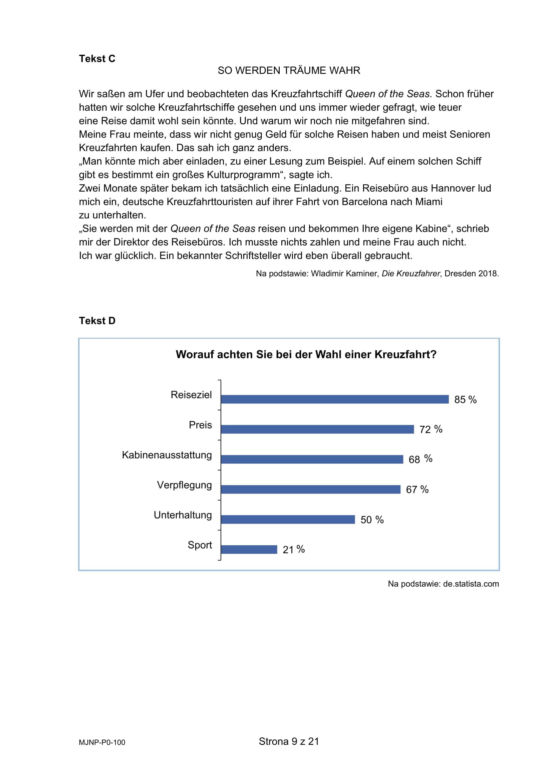 Matura 2025: niemiecki 7.05.2025. Arkusze CKE i odpowiedzi. Poziom podstawowy [Formuła 2023]	