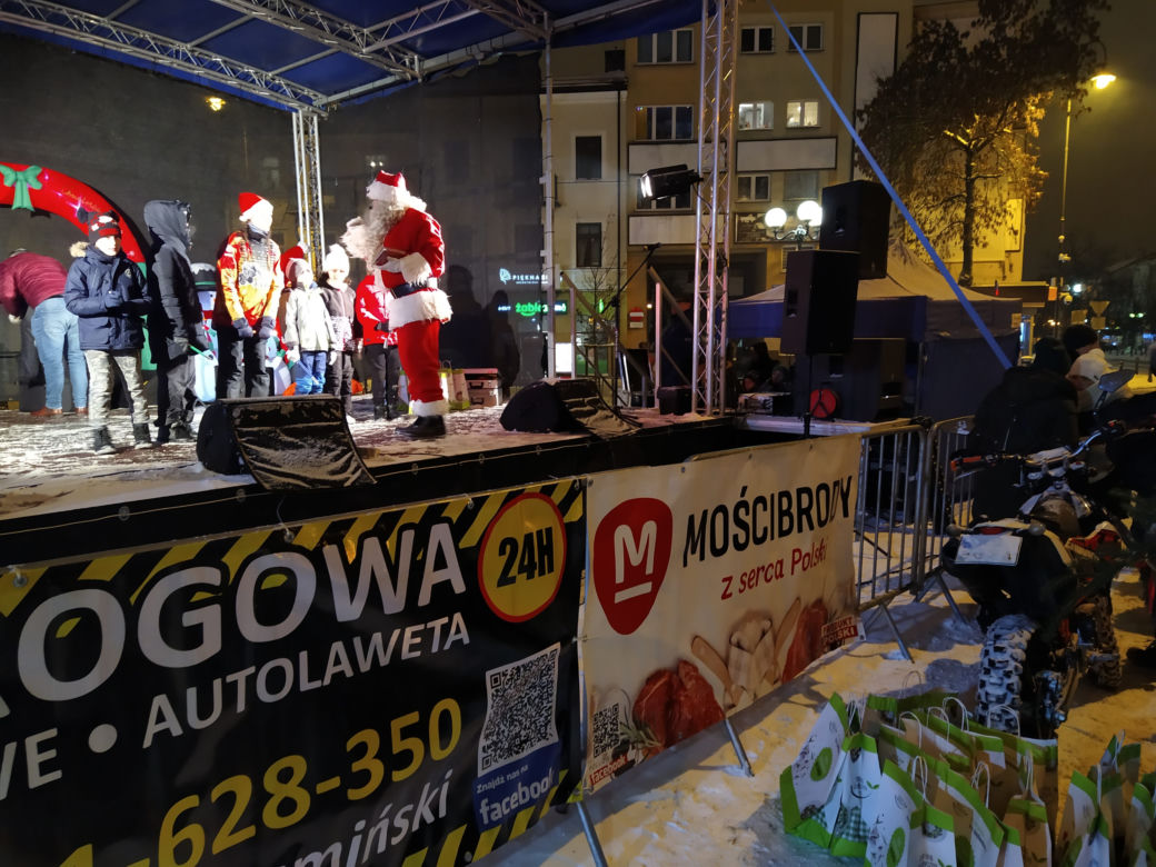 Siedlecka MotoWigilia 2022 przy placu gen. Sikorskiego w Siedlcach