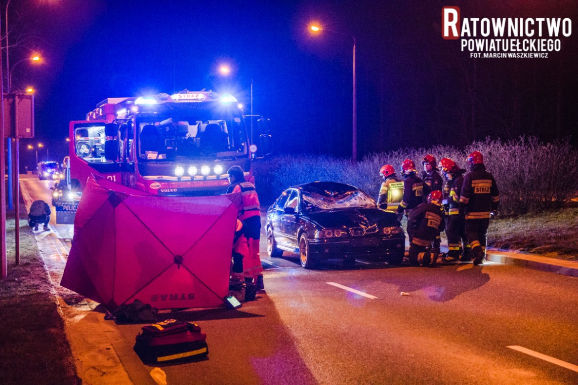 Ełk: Śmiertelny wypadek na ulicy Grajewskiej. Potrącony mężczyzna zginął na miejscu