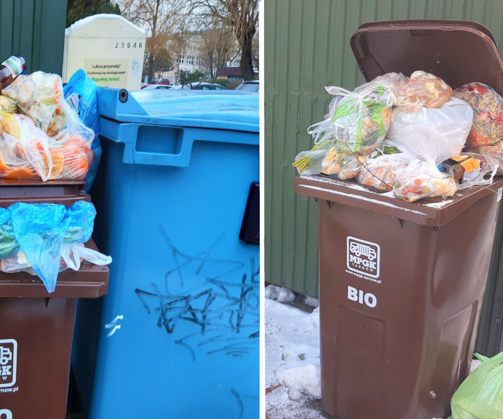  Przepełnione pojemniki i bałagan wokół