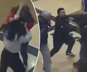 Bijatyka matek i ojców w katolickiej szkole! Ich dzieci patrzyły