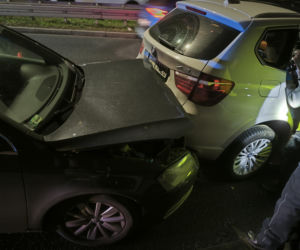 Stłuczka na wiadukcie