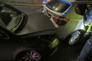 Stłuczka na wiadukcie