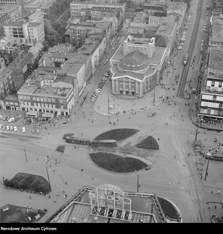 Centrum Katowic. Lata 80. i 90. XX wieku